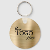 Modern Zakelijk Logo Goud Sleutelhanger (Achterkant)