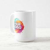 Modern Zakelijk Logo Groot Merk Koffiemok (Voorkant links)