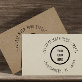 Modern Zakelijk Logo Handgeschreven Retouradres   Zelfinktende Stempel