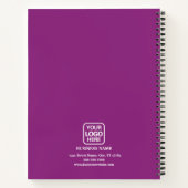 Modern Zakelijk Logo in Magenta Kleur Notitieboek (Achterkant)