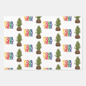Modern Zakelijk Logo Kerstboom Vakantie Inpakpapier Vel (Voorkant)