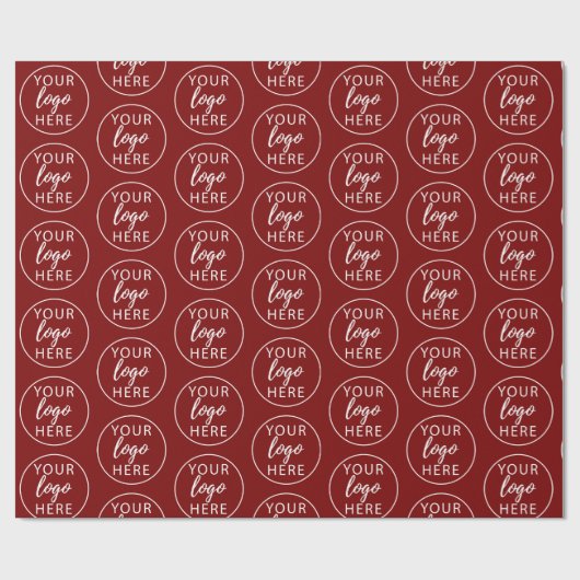 Modern Zakelijk Logo Kerstmis Cadeaupapier (Vlak)