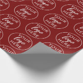 Modern Zakelijk Logo Kerstmis Cadeaupapier (Hoek)