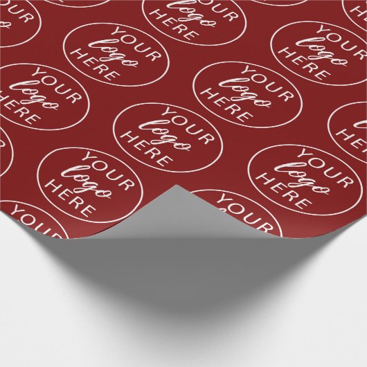 Modern Zakelijk Logo Kerstmis Cadeaupapier (Hoek)