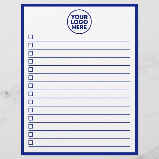 Modern Zakelijk Logo Marineblauw Takenlijst Flyer (Voorkant)