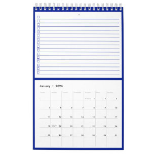 Modern zakelijk logo marineblauwe takenlijst kalender