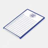 Modern Zakelijk Logo Navy Blauwe Takenlijst Post-it® Notes (Schuin)
