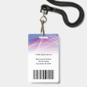 Modern zakelijk logo personeelsfoto badge (Achterkant met lanyard)