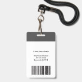 Modern zakelijk logo personeelsfoto badge (Achterkant met lanyard)