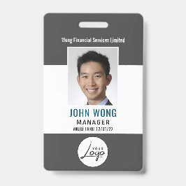 Modern zakelijk logo personeelsfoto badge