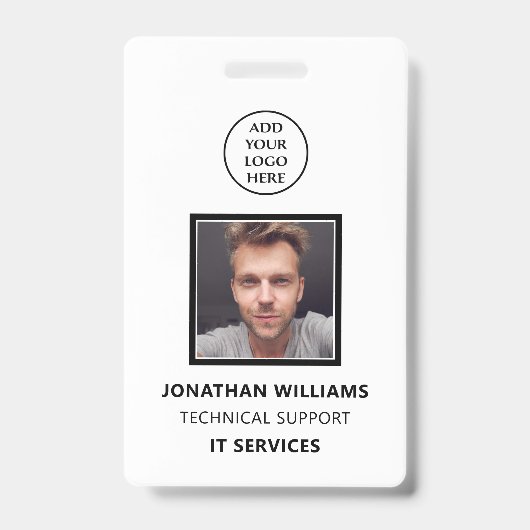 Modern Zakelijk Logo Persoon Naam Functie Titel Pa Badge (Voorzijde)