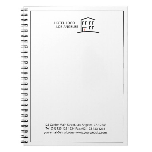 Modern zakelijk logo promotie notitieboek (Voorkant)