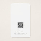 Modern Zakelijk Logo QR Code Oorbel Displaykaart Visitekaartje (Achterkant)