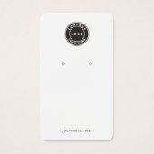 Modern Zakelijk Logo QR Code Oorbel Displaykaart Visitekaartje (Voorkant)