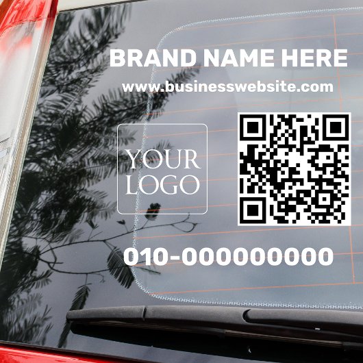 Modern Zakelijk Logo QR Code Truck Auto Deur Raamsticker