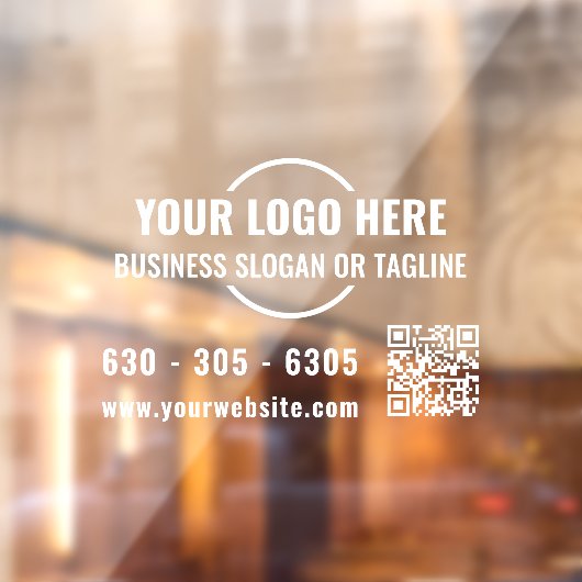 Modern Zakelijk Logo QR Code Witte Auto Vinyl Raamsticker (Vel 2)