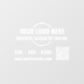 Modern Zakelijk Logo QR Code Witte Auto Vinyl Raamsticker (Vel)