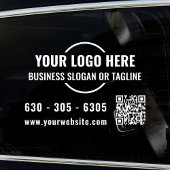Modern Zakelijk Logo QR Code Witte Auto Vinyl Raamsticker