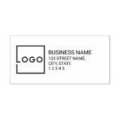 Modern Zakelijk Logo Retouradres Rubberstempel (Afrduk)