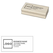 Modern Zakelijk Logo Retouradres Rubberstempel (Gestempeld)