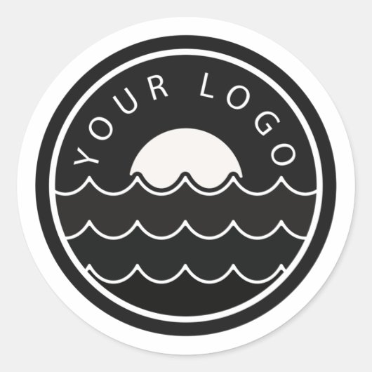 Modern zakelijk logo ronde sticker (Voorkant)