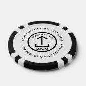Modern zakelijk logo scanbare QR-code zwart wit Poker Chips (Enkel)