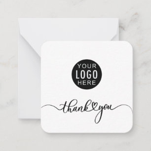 Modern Zakelijk Logo Script Bedankt Notitiekaartje