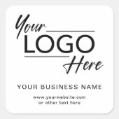 Modern Zakelijk Logo Vierkante Sticker (Voorkant)