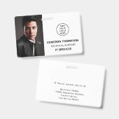 Modern Zakelijk Logo voor Pasjes en ID's Personeel Badge (Voor- en achterkant)