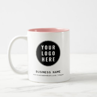 Modern zakelijk logo website bedrijfs promotioneel tweekleurige koffiemok