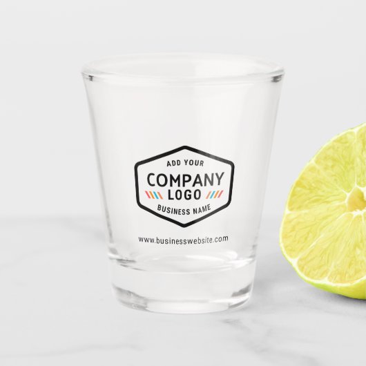 Modern Zakelijk Logo Website Minimalistisch Shot Glas (Voorkant)