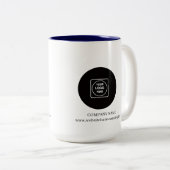 Modern Zakelijk Logo Website Tweekleurige Mok (Voorkant rechts)