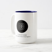 Modern Zakelijk Logo Website Tweekleurige Mok (Voorkant links)