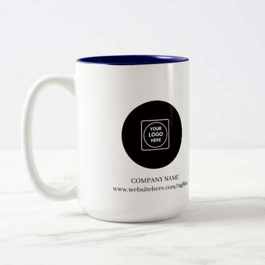 Modern Zakelijk Logo Website Tweekleurige Mok (Links)