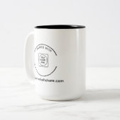 Modern Zakelijk Logo Website Tweekleurige Mok (Voorkant links)