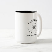 Modern Zakelijk Logo Website Tweekleurige Mok (Voorkant rechts)