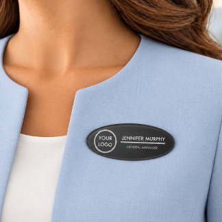 Modern Zakelijk Logo Werknemer Naambadge