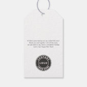Modern Zakelijk Logo Werknemers Kerstmis Cadeaulabel (Achterkant)