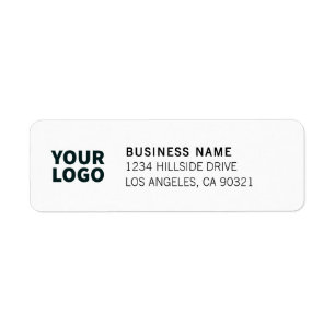 Modern zakelijk logo wit & zwart retouradres etiket