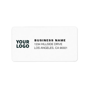 Modern zakelijk logo wit & zwart retouradres etiket