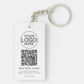 Modern zakelijk logo zakelijke QR-code aangepast Sleutelhanger (achterkant)