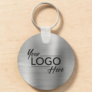 Modern Zakelijk Logo Zilver Sleutelhanger