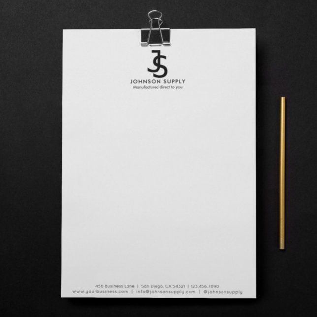 Modern Zakelijk Maatwerk Bedrijfsmonogramlogo Briefhoofd (Creator heeft geüpload)