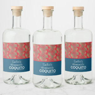 Modern Zakelijk Merk Voor Thuisgemaakte Coquito Re Likeurfles Etiket