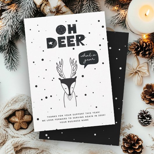 Modern ZAKELIJK Nieuwjaar Leuk Trendy Scandinavisc Feestdagenkaart