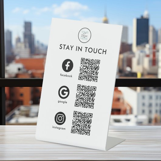 Modern Zakelijk QR-code-voetstukbord Reclamebord Met Voetstuk