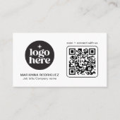 Modern Zakelijk Scannable Logo Visitekaartje (Voorkant)