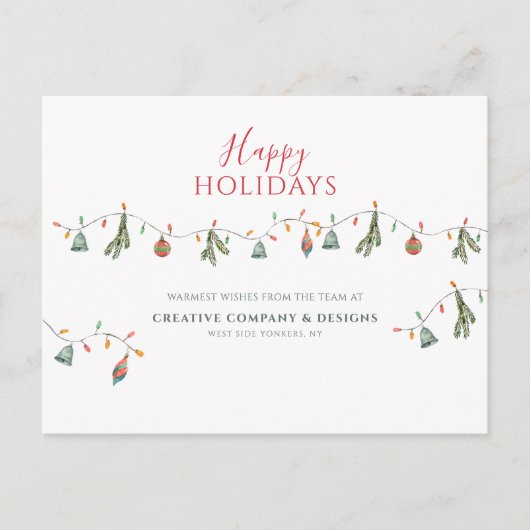 Modern zakelijk script feestdagenkaart (Voorkant)