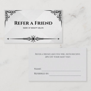 Modern Zakelijk Verwijs een Vriend Professional Aanbevelingskaartje