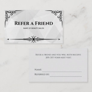 Modern Zakelijk Verwijs een Vriend Professional Aanbevelingskaartje